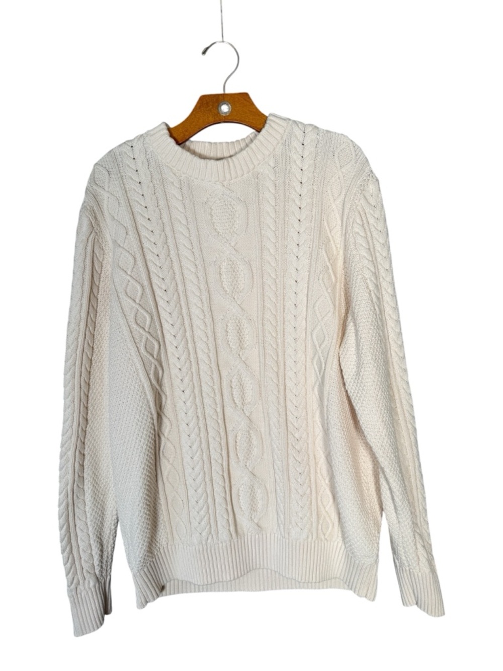 LL Bean Men's  Heritage Soft 100% Cotton Fisherman Sweater Crewneck XL Tall